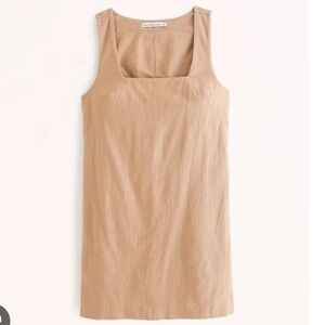 Abercrombie Brown Linen Blend Mini Dress